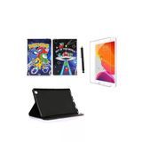 Corcishop Ipad 9.7" Air 2 A1566 / A1567 Kılıf Kabartma Resimli Kılıf + Ekran Koruyucu + Kalem