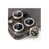 Corcishop İphone 15 Pro Max / İphone 15 Pro Gold Taşlı Kamera Lens Koruyucu, Çiziğe Ve Darbeye Dayanıklı