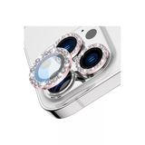 Corcishop İphone 15 Pro Max / İphone 15 Pro Pembe Taşlı Kamera Lens Koruyucu, Çiziğe Ve Darbeye Dayanıklı