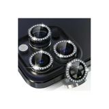 Corcishop İphone 15 Pro Max / İphone 15 Pro Siyah Titanyum Taşlı Kamera Lens Koruyucu