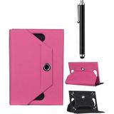 Corcishop Lenovo Smart Tab M8 TB-8505FS Universal Dönerli Standlı Kılıf + Tablet Kalemi - Pembe