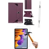 Corcishop Lenovo Tab M8 Hd (2.nesil) TB-8505F Uyumlu 3in1 Set Kılıf Kalem Ekran Koruyucu - Mor