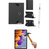Corcishop Lenovo Tab M8 Hd (2.nesil) TB-8505F Uyumlu 3in1 Set Kılıf Kalem Ekran Koruyucu - Siyah