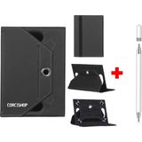 Corcishop Lenovo Tab M8 Hd (2.nesil) TB-8505F Uyumlu Kılıf Universal Standlı + Dokunmatik Tablet Kalem Stylus - Siyah