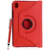 Corcishop Lenovo Tab M8 TB-8505F - TB-8505FS Dönerli Standlı Kılıf + Tablet Kalemi - Kırmızı
