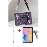 Corcishop Lenovo Tab M8 Tb-8505F Uyumlu Kılıf Kuromi Standlı Çocuk Kılıfı + Ekran Koruyucu Set
