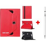 Corcishop Nubia Red Magic Nova Uyumlu Kılıf Universal Standlı + Dokunmatik Tablet Kalem Stylus - Kırmızı
