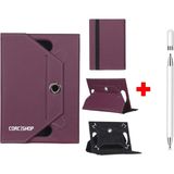 Corcishop Nubia Red Magic Nova Uyumlu Kılıf Universal Standlı + Dokunmatik Tablet Kalem Stylus - Mor