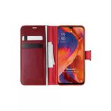 Corcishop Oppo A73 Kılıf Standlı Kapaklı Korumalı Kırmızı