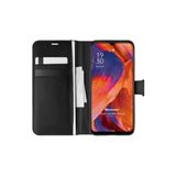 Corcishop Oppo A73 Kılıf Standlı Kapaklı Korumalı Siyah