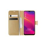 Corcishop Oppo A9 2020 Kılıf Standlı Kapaklı Korumalı Gold