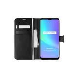 Corcishop Oppo Realme C25s Kılıf Delux Leather Wallet Siyah