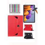 Corcishop Redmi Pad Pro 12 İnç Uyumlu Universal Dönerli Standlı Kılıf + Ekran Koruyucu + Kalem