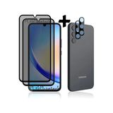 Corcishop Samsung Galaxy A24 Uyumlu Hayalet Ekran Koruyucu Cam Ve Kamera Lens Koruyucu Cam 2İn1 Set Camı Gizli