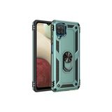 Corcishop Samsung Galaxy M12 Kılıf Sofya Yüzüklü Armour Silikon Kapak - Yeşil