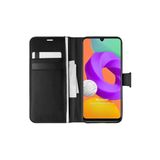 Corcishop Samsung Galaxy M22 Ile Uyumlu Kılıf Delux Leather Wallet Siyah