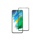 Corcishop Samsung Galaxy S21 Fe Tam Kaplayan Temperli Cam Ekran Koruyucu Siyah