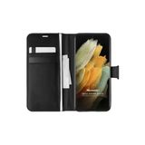 Corcishop Samsung Galaxy S21 Ultra Ile Uyumlu Kılıf Delux Leather Wallet Siyah
