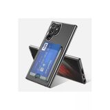Corcishop Samsung Galaxy S21 Ultra Sert Kart Girişli Şeffaf Premium Silikon Kılıf