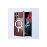 Corcishop Samsung Galaxy S22 Ultra Kılıf Darbe Emici Pürüzsüz Magsef Özelikli Şeffaf Tacsafe Wireless Kapak