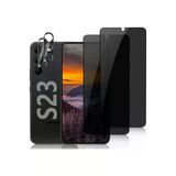Corcishop Samsung Galaxy S23 5G Uyumlu Hayalet Ekran Koruyucu Cam Ve Kamera Lens Camı 2İn1 Set Privacygörünmez