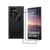 Corcishop Samsung Galaxy S23 Ultra Lens Koruyucu 3D Cam Ve Ekran Koruyucu Cam 2İn1 Tam Koruma Set