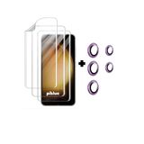 Corcishop Samsung Galaxy S24 Ultra Tam Kaplayan Ekran Koruyucu Nano + Kamera Lens Koruyucu Siyah