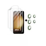 Corcishop Samsung Galaxy S24 Ultra Tam Kaplayan Ekran Koruyucu Nano + Kamera Lens Koruyucuyeşil