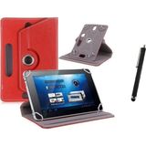 Corcishop Samsung Galaxy Tab A6 SM-T280 T289Q Uyumlu Set Universal Tablet Kılıfı ve Tablet Kalemi - Kırmızı