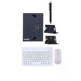 Corcishop Samsung Galaxy Tab S10 Fe 10.9İnç Kılıf Universal Standlı + Bluetooth Klavye Mouse Set + Kalem