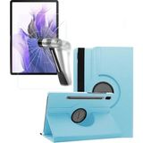 Corcishop Samsung Galaxy Tab S8+ Plus SM-X800 12.4 Inç Kılıf + Ekran Koruyucu - Mavi