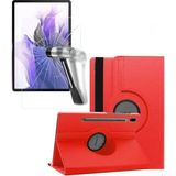 Corcishop Samsung Galaxy Tab S8 Ultra SM-X900 14.6 Inç Kılıf + Ekran Koruyucu - Kırmızı