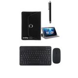 Corcishop Samsung Galaxy Tab S9 Fe Plus Kılıf Universal Standlı + Bluetooth Klavye Mouse Set + Kalem