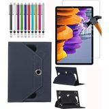 Corcishop Vorcom S8 Pro Universal 360 Dönerli Standlı Kılıf Tablet Kılıfı + Nano Ekran Koruyucu + Kalem - Lacivert