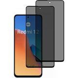 Corcishop Xiaomi Redmi 12 Ekran Koruyucu Hayalet Cam 5D Parlak Privacy Kırılmaz Ekran Camı Gizli Görünmez