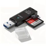 Corcoz Accessories USB 3.0 Micro SD TF Kart Bellek Okuyucu 2'si 1 Arada Kart Okuyucu - CZ50