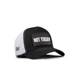 Cordura Not Today Logolu Siyah-Beyaz Trucker Şapka