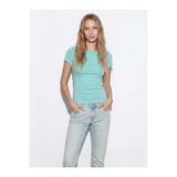 Coredra Bisiklet Yaka Örme Slim Fit T-Shirt - C530