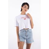 Coredra Mon Cheri Oversize Crop T-Shirt, L, mon-cheri-oversize-crop-t-shirt-be, beyaz, Kadın