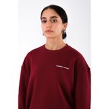 Coredra Std Relaxed Fit Sweatshirt, M, coredra-std-relaxed-fit-sweatshi, Bordo, kadın