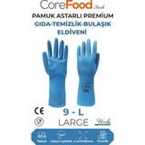 CoreFood FL3 PREMİUM GIDA-TEMİZLİK-BULAŞIK ELDİVENİ L - 1 ÇİFT - Mavi