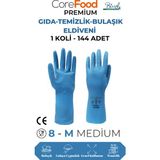 CoreFood Fl3 Premium Gıda-Temizlik-Bulaşık Eldiveni M - 1 Koli - 144 Adet - Mavi - Özel değer giriniz...