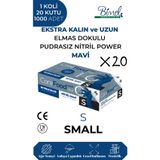 Corefood Nitril Mavi Power Pudrasız Muayene Eldiveni S- 1 Koli-20 Paket-1000'li