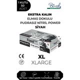 COREFOOD Nitril Siyah Power Muayene Eldiveni XL - 5 Paket 50 li