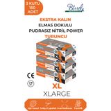 Corefood Nitril Turuncu Power Pudrasız Muayene Eldiveni XL - 3 Paket 50 li