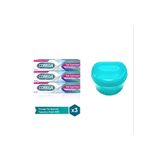 Corega 3 Adet Corega Super Protez Yapıştırıcı Tat İçermez Krem 40 Gr + Protez Kabı Hediye