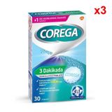 Corega 3 Dakikada 30'Lu 3 Adet Protez Temizleme Tableti