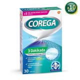 Corega 3 Dakikada Temizleyici 30 Tablet 10'Lu Paket