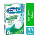 Corega 30'lu Diş Protez Temizleme Tableti (3 Adet) Kokuya Neden Olan Bakteraları %99.9 Ortadan Kaldırır