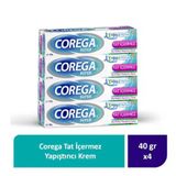 Corega 40 gr 4 Adet Gün Boyu Güçlü Tutuş Tat İçermez Diş Protez Yapıştırıcı Krem